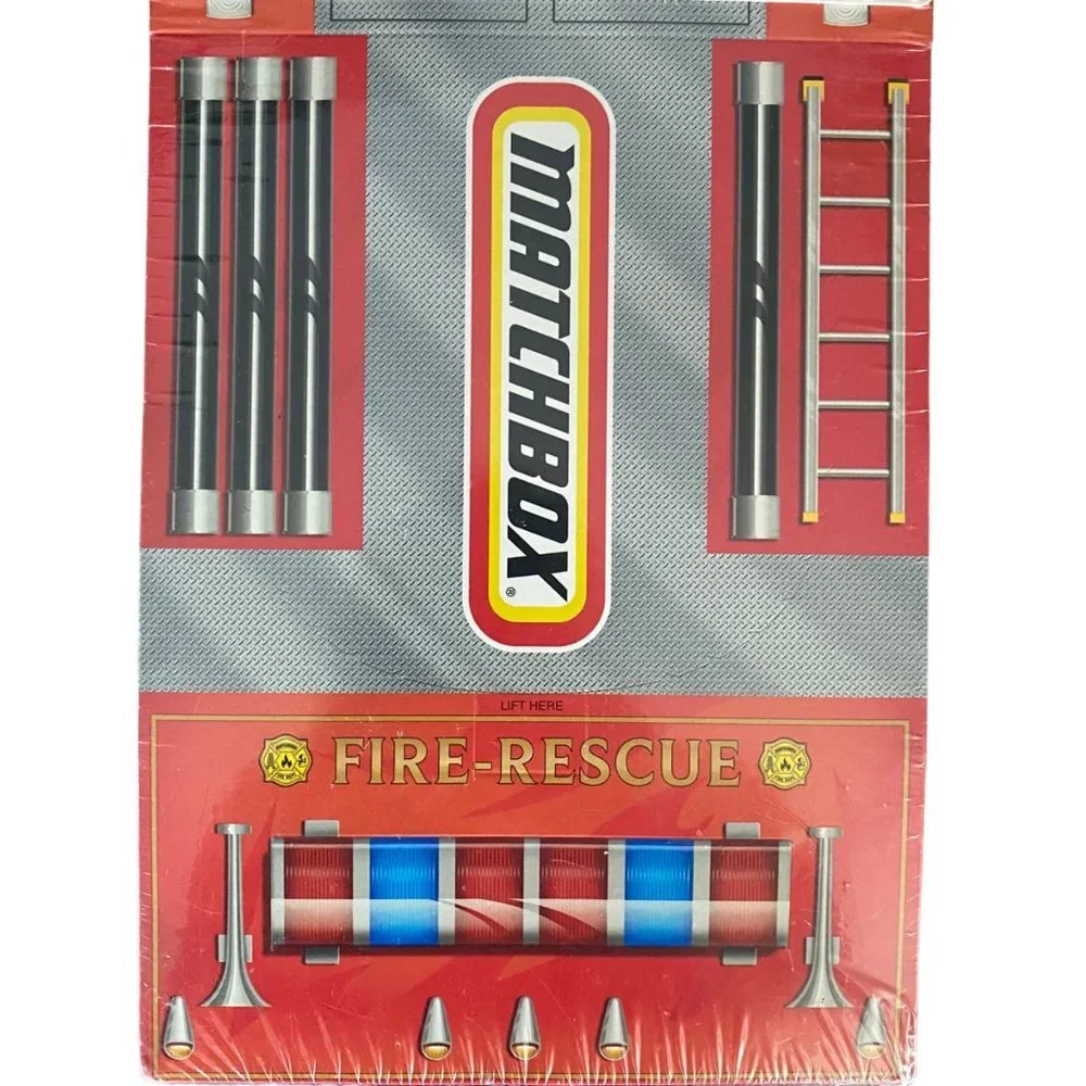 Hallmark Matchbox‎ Fire Ladder Truck Car 3D Gift Box 6 1/4